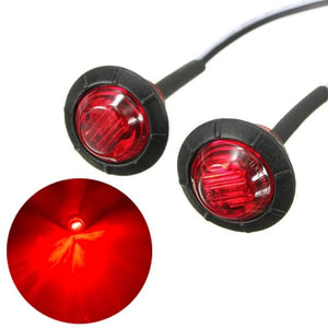 Planet Gates WHITE / 12V 2 Pcs 3/4 Inch Mount LED Rear Side Marker Indicator Lights for Trucks, Traile ,Cab Marker, Boats 12V 24V RED GREEN YELLOW BLUE