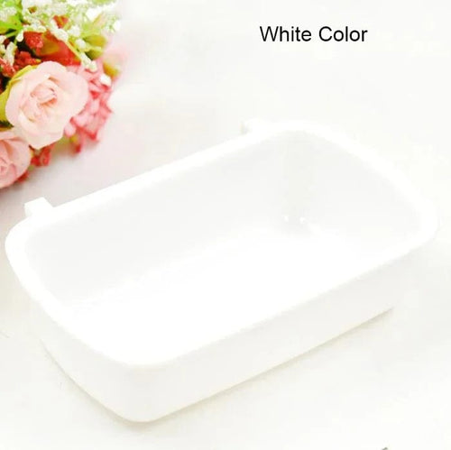 Planet Gates White / 12x7x3cm Hangable Plastic Hamster Squirrel Food Feeder Small Pets Water Drinking Bowl Food Bowl Pets Hamster Cage Product Accessories