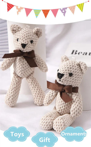 Planet Gates White / 15-16cm Kids Plush Animals Toys Cute Bear Stuffed Bags Key Pendant Dolls Gifts Birthday Wedding Party Decor Children Baby Bear Stuffed