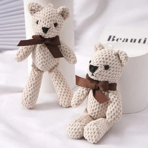 Planet Gates White / 15-16cm Kids Plush Animals Toys Cute Bear Stuffed Bags Key Pendant Dolls Gifts Birthday Wedding Party Decor Children Baby Bear Stuffed