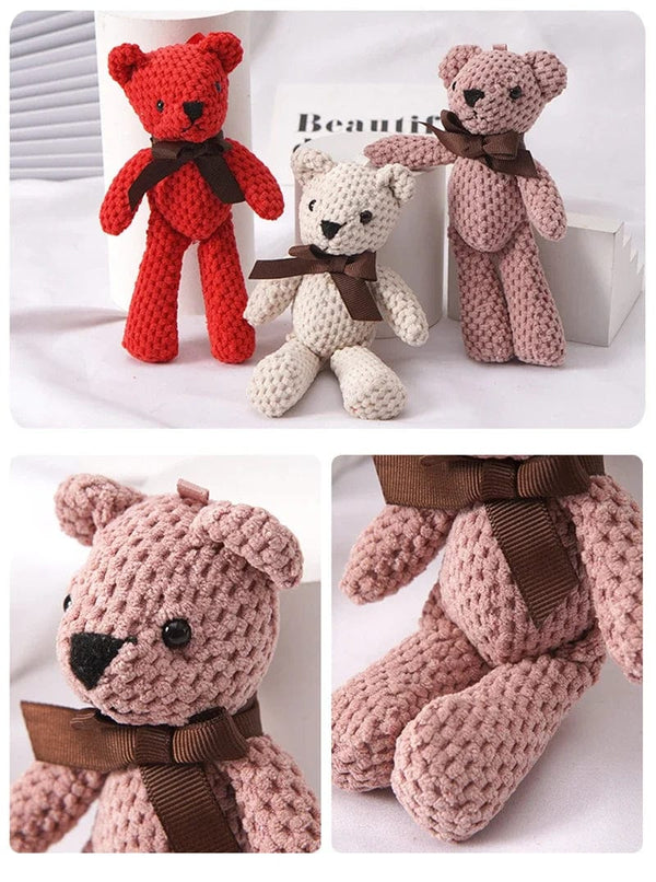 Planet Gates White / 15-16cm Kids Plush Animals Toys Cute Bear Stuffed Bags Key Pendant Dolls Gifts Birthday Wedding Party Decor Children Baby Bear Stuffed