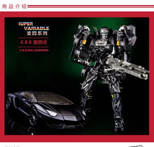 Planet Gates WHITE 18cm Alloy Transformation Toys Lockdown Action Figure model Lamborghini Car Deformation Robot toy