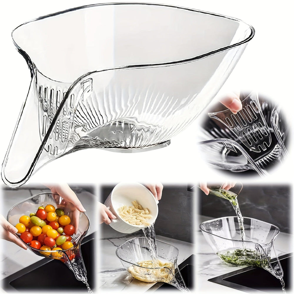 Planet Gates White 1pc + Gray 1pc 1/2pcs, Drain Basket, Drainage Basket, Multifunctional Plastic Draining Bowl, Household Kitchen Food Drainer, Vegetable Washing Basin, Fruit Plate, Strainer Basket With Funnel For Vegetables, Pasta.