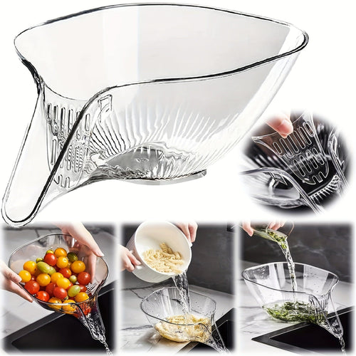 Planet Gates White 1pc 1/2pcs, Drain Basket, Drainage Basket, Multifunctional Plastic Draining Bowl, Household Kitchen Food Drainer, Vegetable Washing Basin, Fruit Plate, Strainer Basket With Funnel For Vegetables, Pasta.