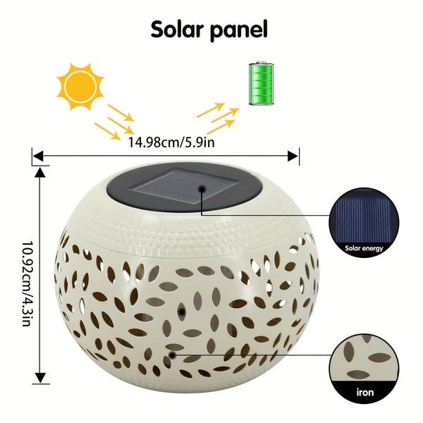 Planet Gates White / 1pc 1pc Solar Table Lights Outdoor Waterproof, Dancing Flickering Flame Lamp, White Metal Tabletop Light, Solar Powered Decorative Lighting Lantern, Halloween Decorations Lights Outdoor For Desk Bedroom Patio