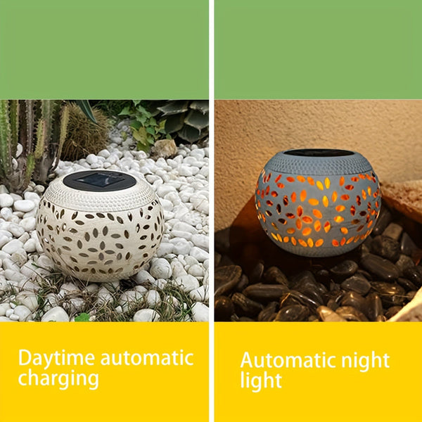 Planet Gates White / 1pc 1pc Solar Table Lights Outdoor Waterproof, Dancing Flickering Flame Lamp, White Metal Tabletop Light, Solar Powered Decorative Lighting Lantern, Halloween Decorations Lights Outdoor For Desk Bedroom Patio