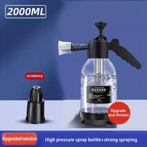 Planet Gates White 1pc 2L Car Wash Watering Can, Multi-function Air Pressure Sprayer, 0.5 Gallon Hand-held Car Wash Tool For Gardening Home Cleaning And Washing