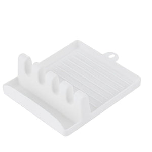 Planet Gates White 1pc, Abs Utensil Rest With Drip Pad, Kitchen Utensil Holder For Spoons, Ladles, Tongs, Spatulas And More, Kitchen Gadgets, Kitchen Stuff, Kitchen Accessories, Home Kitchen Items