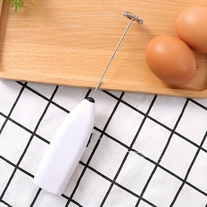Planet Gates white 1pc Electric Egg Beater Milk Frother For Coffee Cappuccino Creamer Agitator Kitchen Accessories Mini Portable Whisk Cooking Gadgets