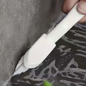 Planet Gates White 1pc, Groove Cleaning Brush, Handheld Crevice Brush, Bathroom Floor Wall Tile Toilet Cleaning Brush, Window And Door Track Brush, Dust Removal Brush, No Dead Corner, Cleaning Supplies, Cleaning Tool