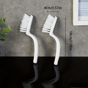 Planet Gates White 1pc, Groove Cleaning Brush, Handheld Crevice Brush, Bathroom Floor Wall Tile Toilet Cleaning Brush, Window And Door Track Brush, Dust Removal Brush, No Dead Corner, Cleaning Supplies, Cleaning Tool
