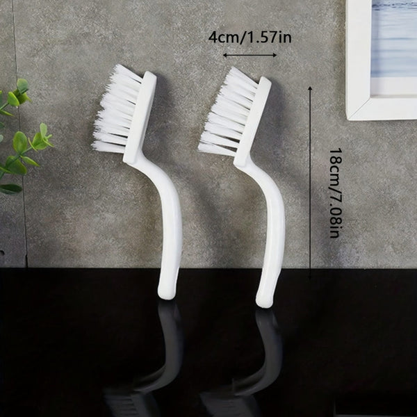 Planet Gates White 1pc, Groove Cleaning Brush, Handheld Crevice Brush, Bathroom Floor Wall Tile Toilet Cleaning Brush, Window And Door Track Brush, Dust Removal Brush, No Dead Corner, Cleaning Supplies, Cleaning Tool