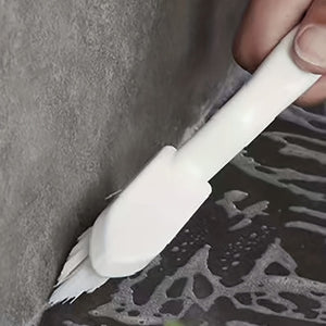 Planet Gates White 1pc, Groove Cleaning Brush, Handheld Crevice Brush, Bathroom Floor Wall Tile Toilet Cleaning Brush, Window And Door Track Brush, Dust Removal Brush, No Dead Corner, Cleaning Supplies, Cleaning Tool, Back To School Supplies