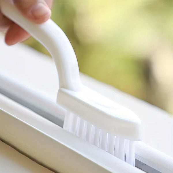 Planet Gates White 1pc, Groove Cleaning Brush, Handheld Crevice Brush, Bathroom Floor Wall Tile Toilet Cleaning Brush, Window And Door Track Brush, Dust Removal Brush, No Dead Corner, Cleaning Supplies, Cleaning Tool
