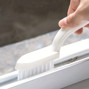 Planet Gates White 1pc, Groove Cleaning Brush, Handheld Crevice Brush, Bathroom Floor Wall Tile Toilet Cleaning Brush, Window And Door Track Brush, Dust Removal Brush, No Dead Corner, Cleaning Supplies, Cleaning Tool, Back To School Supplies