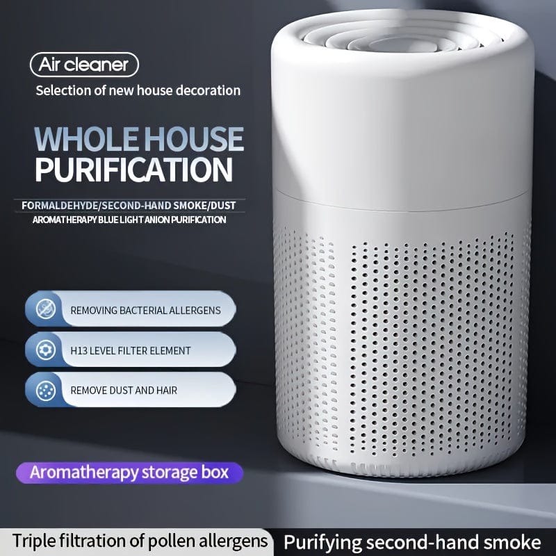 Planet Gates White 1pc, HEPA Air Purifier For Home With Scented Sponge, Activated Carbon Filter, Deodorizing For Office Living Room Bedrooms, For Smokers, Odor, Dust, Pollen, Pet Dander, Car Air Fresheners For Bedroom Office Halloween