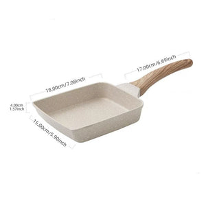 Planet Gates White 1pc, Japanese Omelette Pan (14.99cmx17.98cm), Cast Iron Tamagoyaki Egg Pan, Rectangle Tamago Pan, Small Frying Pan, Kitchen Utensils, Kitchen Gadgets, Kitchen Accessories, Home Kitchen Items