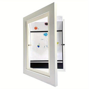 Planet Gates White 1pc Kids Artwork Frames, Kids Art Display Photo Frame, Front Opening Photo Frames For Kids Art Projects, School Work, Home And Office