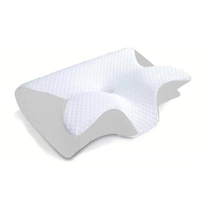 Planet Gates White 1pc Memory Foam Cervical Pillow, 2 in 1 Ergonomic Contour Orthopedic Pillow for Neck Pain, Contoured Support Pillows,Neck Pillow