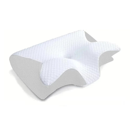 Planet Gates White 1pc Memory Foam Cervical Pillow, 2 in 1 Ergonomic Contour Orthopedic Pillow for Neck Pain, Contoured Support Pillows,Neck Pillow