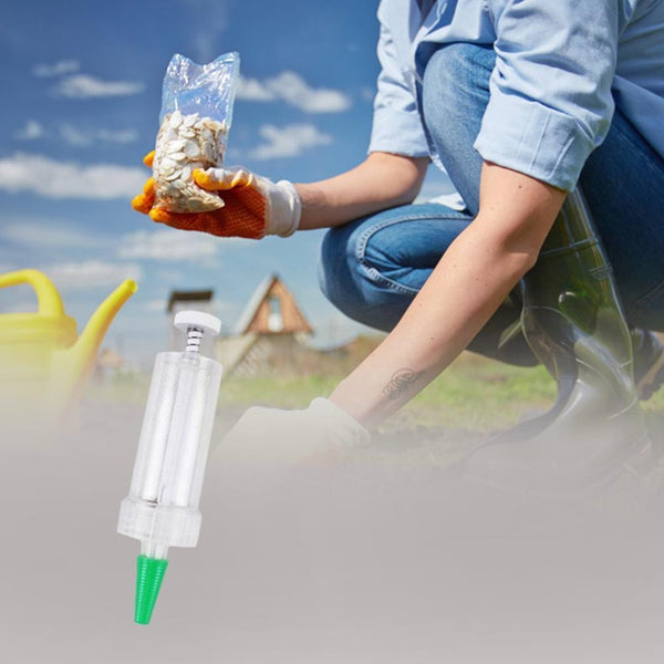 Planet Gates white 1pc, Mini Seeder Sower Dispense Manual Seeding Tools Flower Pot Flower Seeder Plantation Garden Kit Bed Tools Garden Supplies