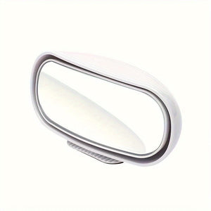 Planet Gates White 1pc Oval Car Rearview Mirror Blind Spot Mirror, 360 Degree Adjustment HD Small Mirror, Reverse Rearview Mirror Auxiliary Mirror