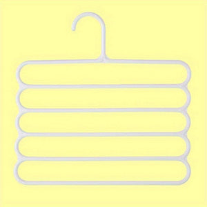 Planet Gates White 1pc Plastic Multi-layer Clothes Hanger, Space Saving Clothes Pants Hanger, Closet Organizer Storage Hanger, For Pants Jeans Trousers Skirts Scarves, Bedroom Accessories