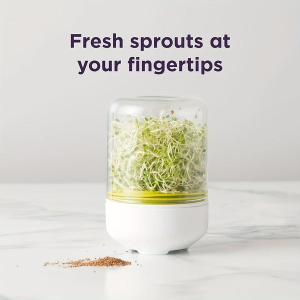 Planet Gates White 1pc, Plastic Sprouting Machine Growing Kit, Countertop Homemade Fresh Bean Sprout Making, Bean Sprout Sprouting Machine, Practical Kitchen Gadget, Home Kitchen Accessories