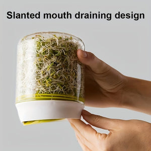 Planet Gates White 1pc, Plastic Sprouting Machine Growing Kit, Countertop Homemade Fresh Bean Sprout Making, Bean Sprout Sprouting Machine, Practical Kitchen Gadget, Home Kitchen Accessories