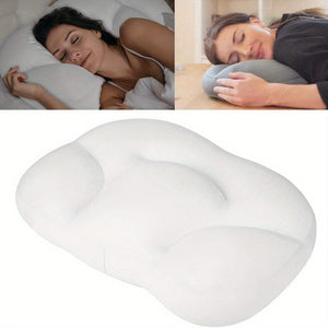 Planet Gates white 1pc Sleep Pillow, Soft Bed Pillow Micro Egg Shaped Pillows, Breathable Cervical Foam Pillow, 3D All-Round Deep Sleep Pillow For Men Women