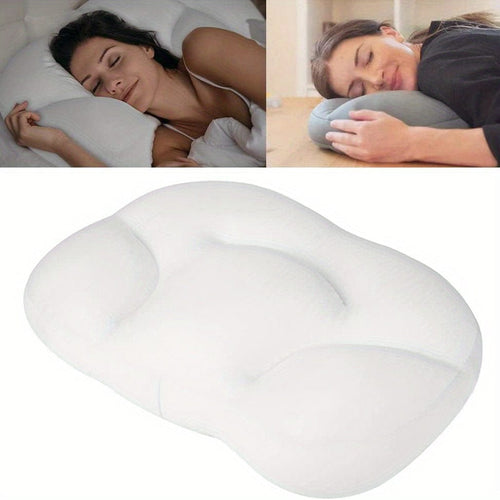 Planet Gates white 1pc Sleep Pillow, Soft Bed Pillow Micro Egg Shaped Pillows, Breathable Cervical Foam Pillow, 3D All-Round Deep Sleep Pillow For Men Women
