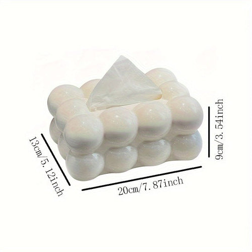 Planet Gates white 1pc, Tissue Box Holder, Desktop Tissue Holder, Tissue Box Cover, Kawaii Cloud Shaped Tissue Box, Decorative Tissue Holder, Creative Tissue Box For Home Kitchen Bedroom Living Room Dining Room, Plastic Home Storage Box