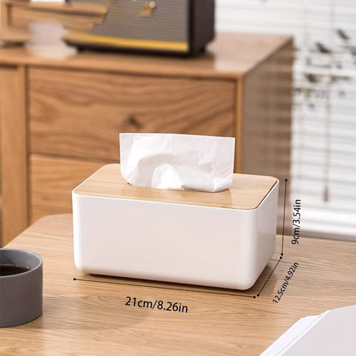 Planet Gates White 1pc, Tissue Box Holder, Desktop Tissue Holder, Tissue Box Cover, Wooden Cover Tissue Box, Decorative Tissue Holder, Creative Tissue Box For Home Kitchen Bedroom Living Room Dining Room, Home Storage Box, Home Decor,