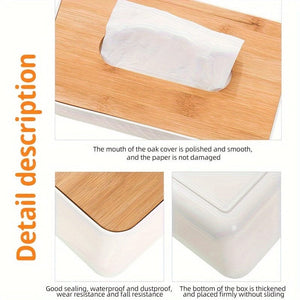 Planet Gates White 1pc, Tissue Box Holder, Desktop Tissue Holder, Tissue Box Cover, Wooden Cover Tissue Box, Decorative Tissue Holder, Creative Tissue Box For Home Kitchen Bedroom Living Room Dining Room, Home Storage Box, Home Decor,