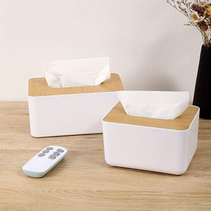 Planet Gates White 1pc, Tissue Box Holder, Desktop Tissue Holder, Tissue Box Cover, Wooden Cover Tissue Box, Decorative Tissue Holder, Creative Tissue Box For Home Kitchen Bedroom Living Room Dining Room, Home Storage Box, Home Decor,