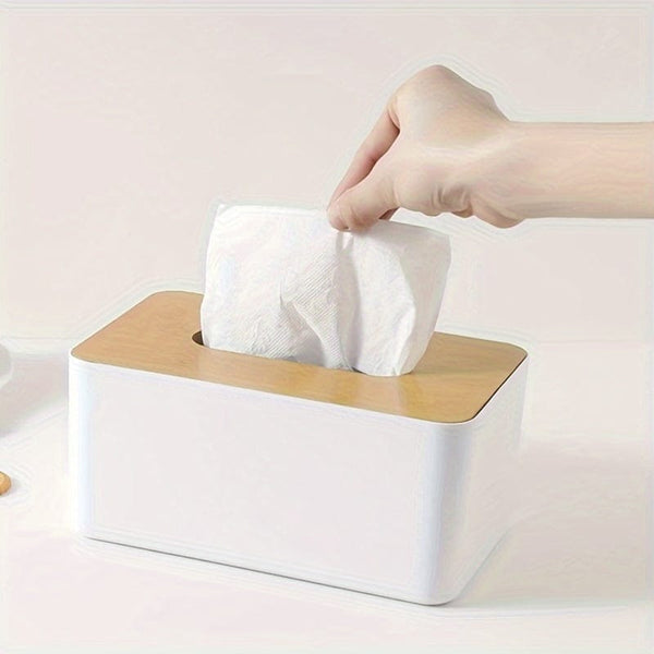 Planet Gates White 1pc, Tissue Box Holder, Desktop Tissue Holder, Tissue Box Cover, Wooden Cover Tissue Box, Decorative Tissue Holder, Creative Tissue Box For Home Kitchen Bedroom Living Room Dining Room, Home Storage Box, Home Decor,