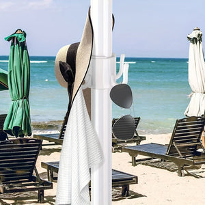 Planet Gates White 1pc Umbrella Canopy 4-Prongs Durable Beach Umbrella Hanging Hook Plastic Umbrella Hook Hanging Beach Umbrella Hanger Clips Holder (Color : White)