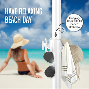 Planet Gates White 1pc Umbrella Canopy 4-Prongs Durable Beach Umbrella Hanging Hook Plastic Umbrella Hook Hanging Beach Umbrella Hanger Clips Holder (Color : White)