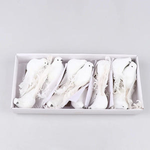 Planet Gates white 1pc White Birds Artificial Foam Feather Doves Craft Birds Mini Decorative Birds 15*4.5cm