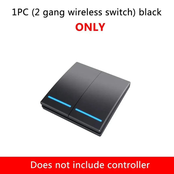 Planet Gates white 2 gang only / CHINA GERMA 1/2/3 Gang RF 433Mhz Smart home Push Wireless Switch Light Remote Control Wall Button Ceiling Lamp On Off ASK Ev1257