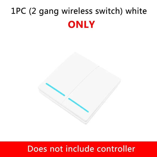 Planet Gates white 2 gang only / CHINA GERMA 1/2/3 Gang RF 433Mhz Smart home Push Wireless Switch Light Remote Control Wall Button Ceiling Lamp On Off ASK Ev1257