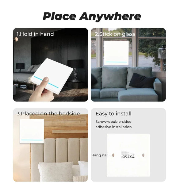 Planet Gates white 2 gang only / CHINA GERMA 1/2/3 Gang RF 433Mhz Smart home Push Wireless Switch Light Remote Control Wall Button Ceiling Lamp On Off ASK Ev1257