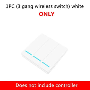 Planet Gates white 2 gang only / CHINA GERMA 1/2/3 Gang RF 433Mhz Smart home Push Wireless Switch Light Remote Control Wall Button Ceiling Lamp On Off ASK Ev1257