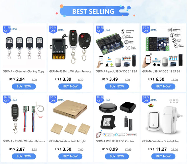 Planet Gates white 2 gang only / CHINA GERMA 1/2/3 Gang RF 433Mhz Smart home Push Wireless Switch Light Remote Control Wall Button Ceiling Lamp On Off ASK Ev1257