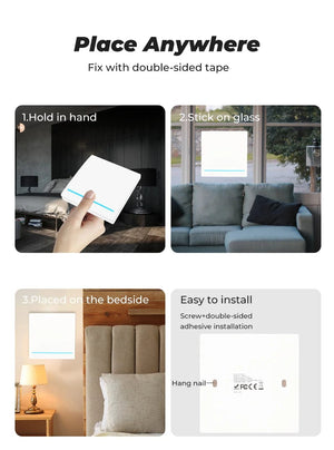Planet Gates white 2 gang only / CHINA GERMA 1/2/3 Gang RF 433Mhz Smart home Push Wireless Switch Light Remote Control Wall Button Ceiling Lamp On Off ASK Ev1257