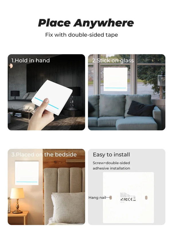 Planet Gates white 2 gang only / CHINA GERMA 1/2/3 Gang RF 433Mhz Smart home Push Wireless Switch Light Remote Control Wall Button Ceiling Lamp On Off ASK Ev1257