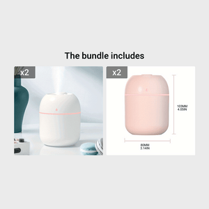 Planet Gates White*2+Pink*2 1pc Portable Mini Cup Spray Mist Humidifier Double Wet Aroma Essential Oil Diffuser Car Usb Air Humidifier 220ml