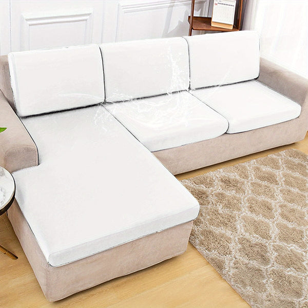 Planet Gates White / 2 Seater 1pc Stretch Waterproof Fabric Sofa Slipcover Bedroom Sofa Cover Furniture Protector For Office Living Room Home Decor