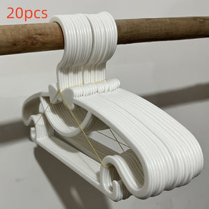 Planet Gates White / 20 Sticks 10/20pcs Baby Clothes Storage Plastic Hangers, Kid Clothes Drying Racks, Durable Anti-slip Clothes Drying Racks, Household Storage Organization For Bathroom, Bedroom, Closet, Wardrobe, Home, Dorm