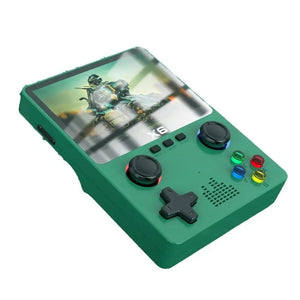 Planet Gates WHITE 2023 New X6 3.5Inch IPS Screen Handheld Game Player Dual Joystick 11 Simulators GBA Video Game Console for Kids Gifts